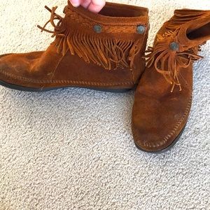 Minnetonka Fringed Bootie